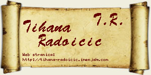 Tihana Radoičić vizit kartica